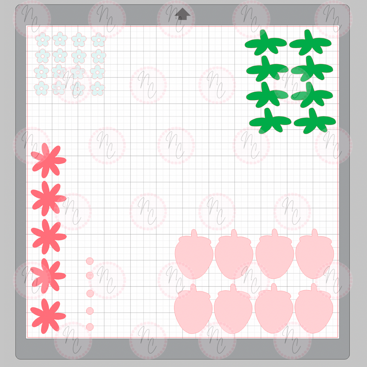 Strawberry 20 Oz. Glass Can Wrap SVG & PNG