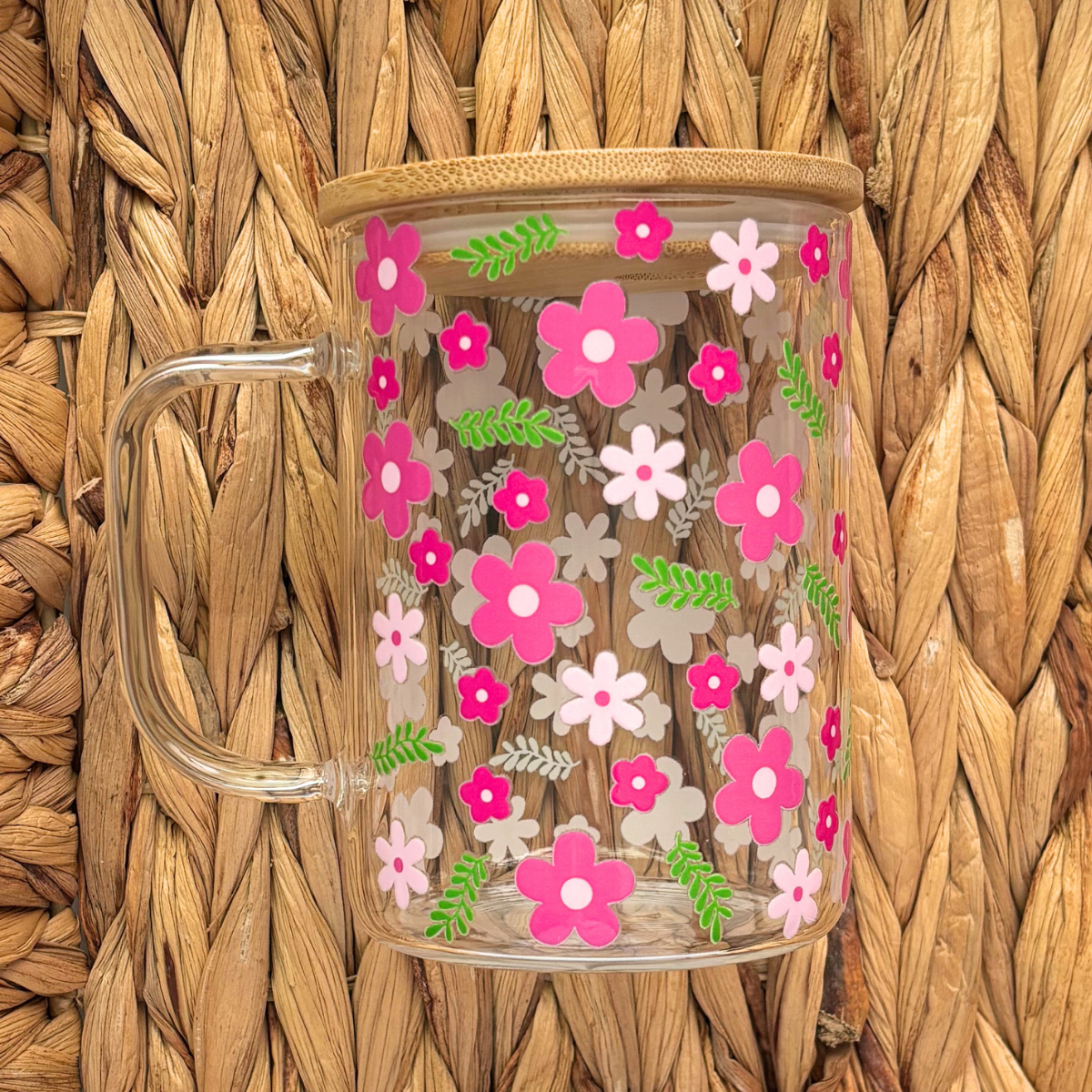 Full Bloom 15 oz. Glass Mug