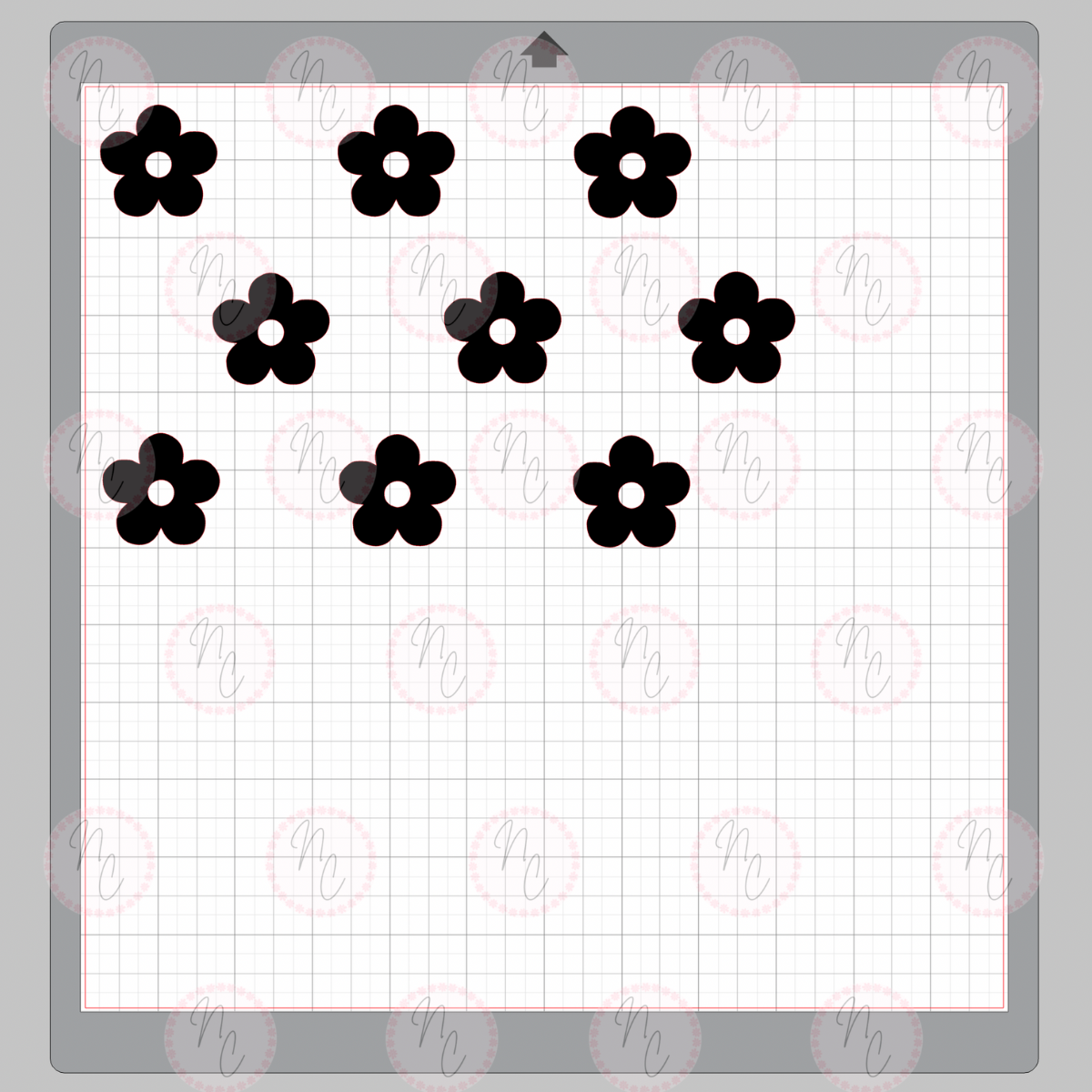 Retro Flowers 20 Oz. Glass Can Wrap SVG & PNG