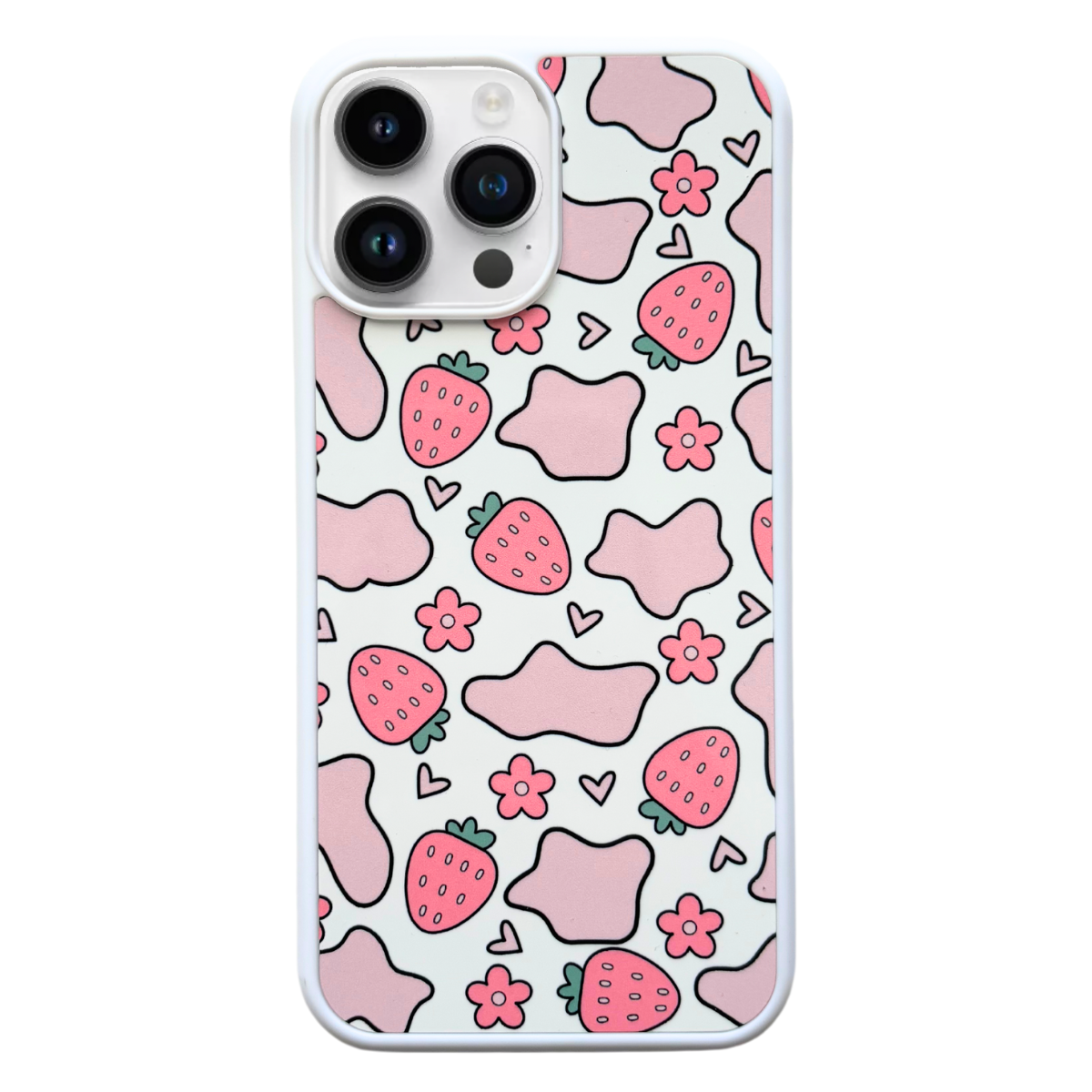 Strawberry Cow Print Phone Case