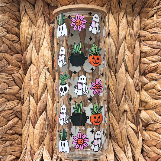 Spooky Plants 25 oz. Skinny Glass Tumbler