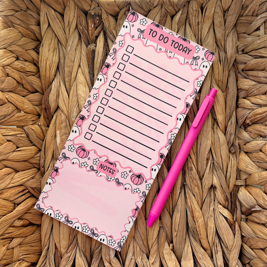 Coquette Ghosts To-Do List Notepad