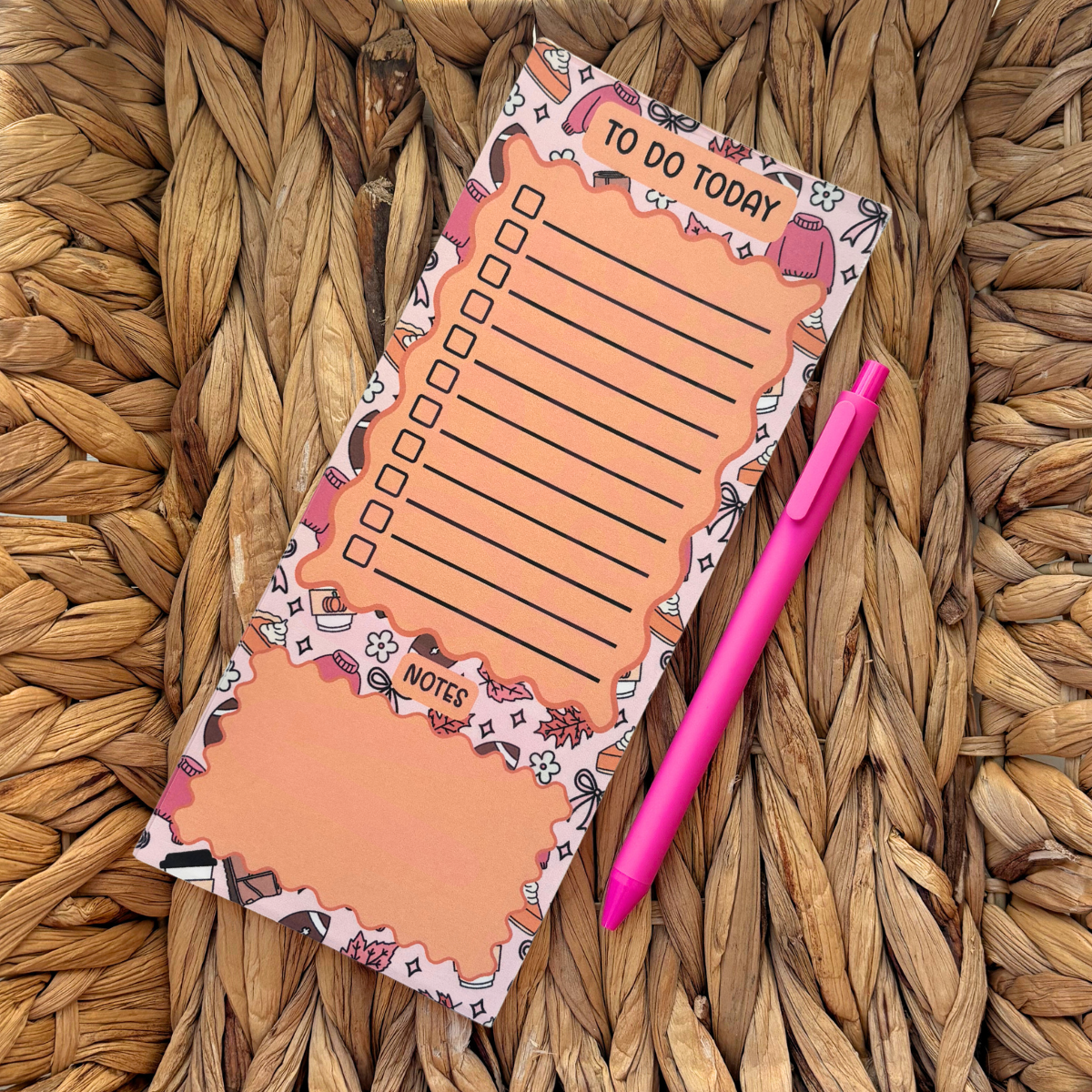 Fall Girly To-Do List Notepad