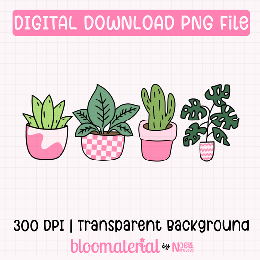 Pink Plants Clipart PNG