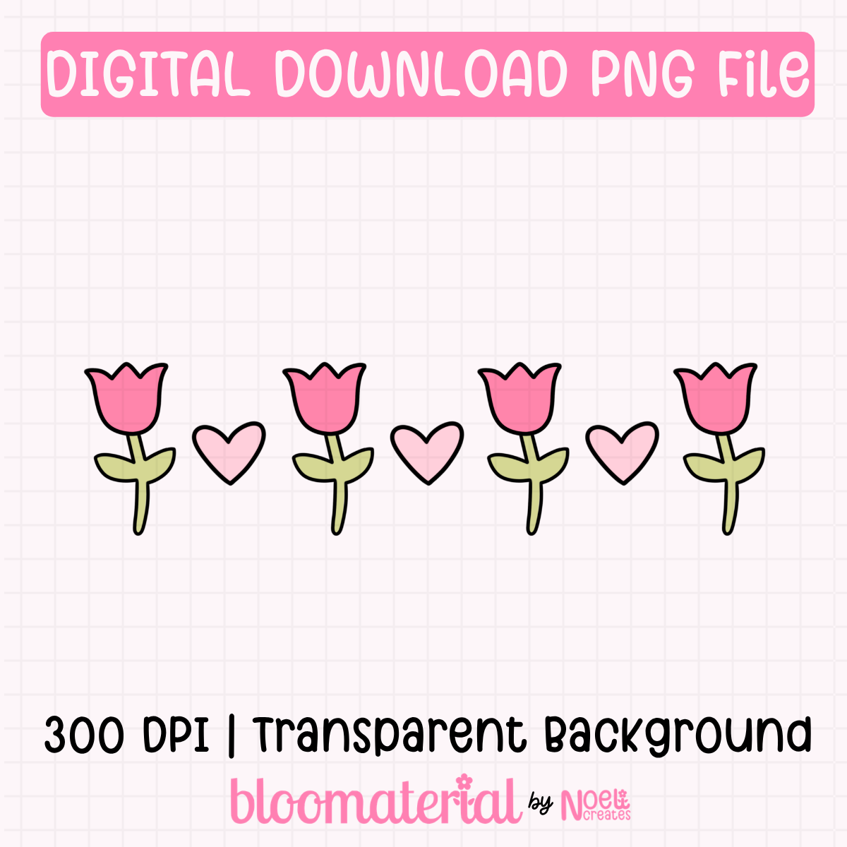 Pink Tulips Clipart PNG
