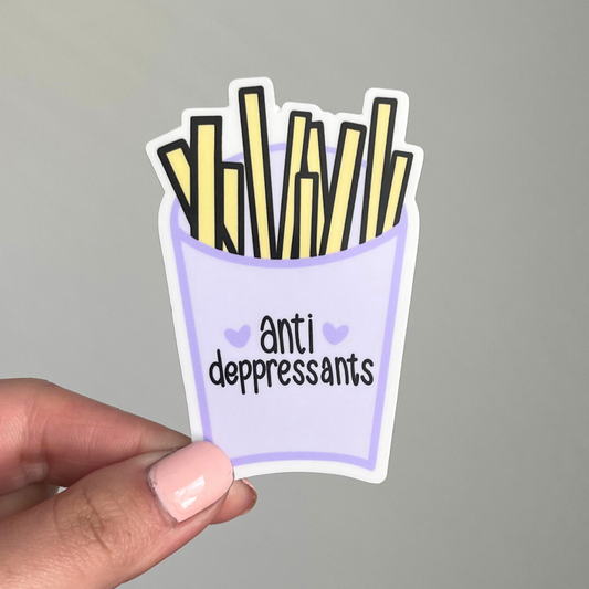 Antidepressants Fries Sticker