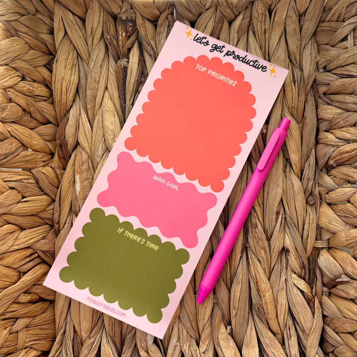 Productivity To-Do List Notepad – Noeli Creates