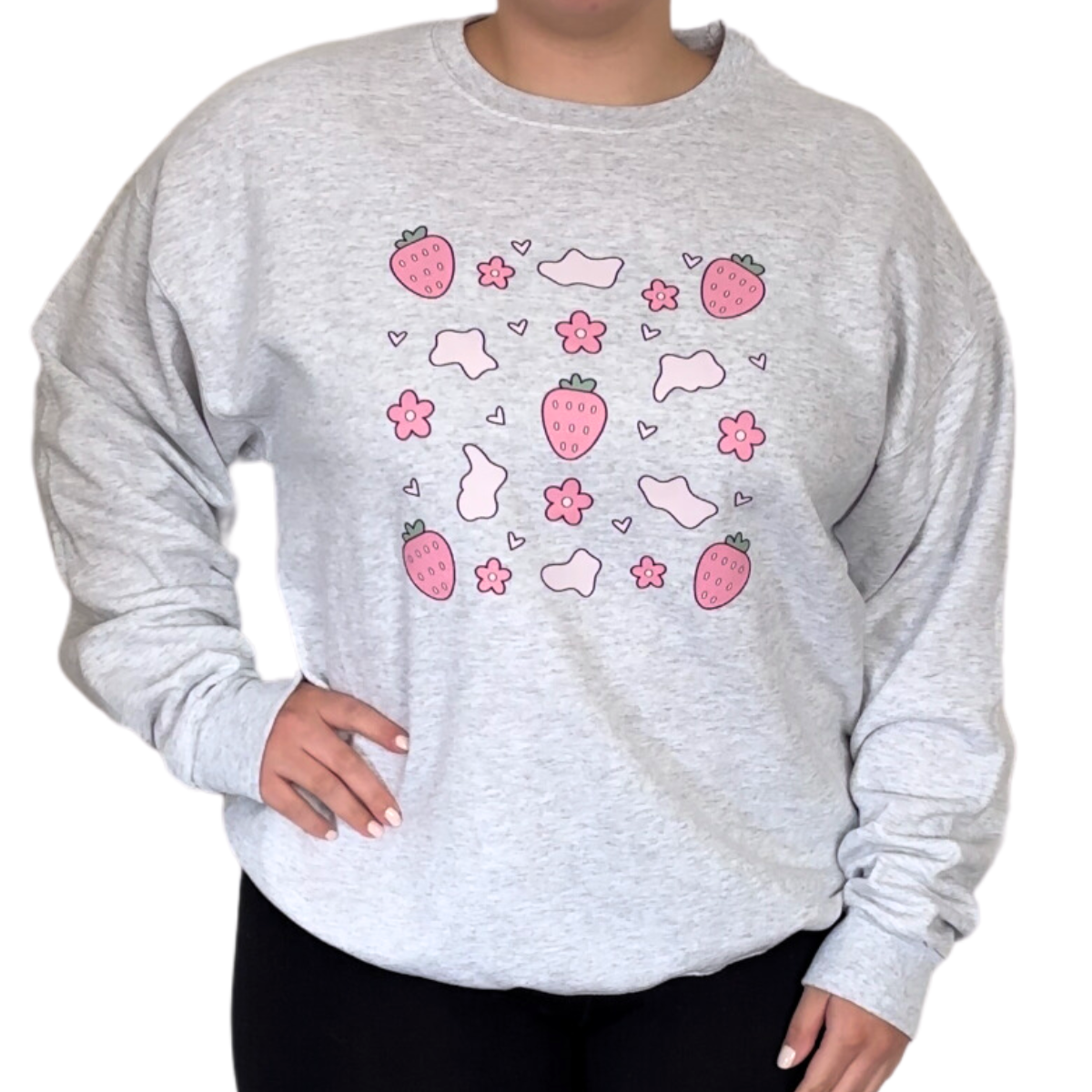 Strawberry Cow Print Sweatshirt