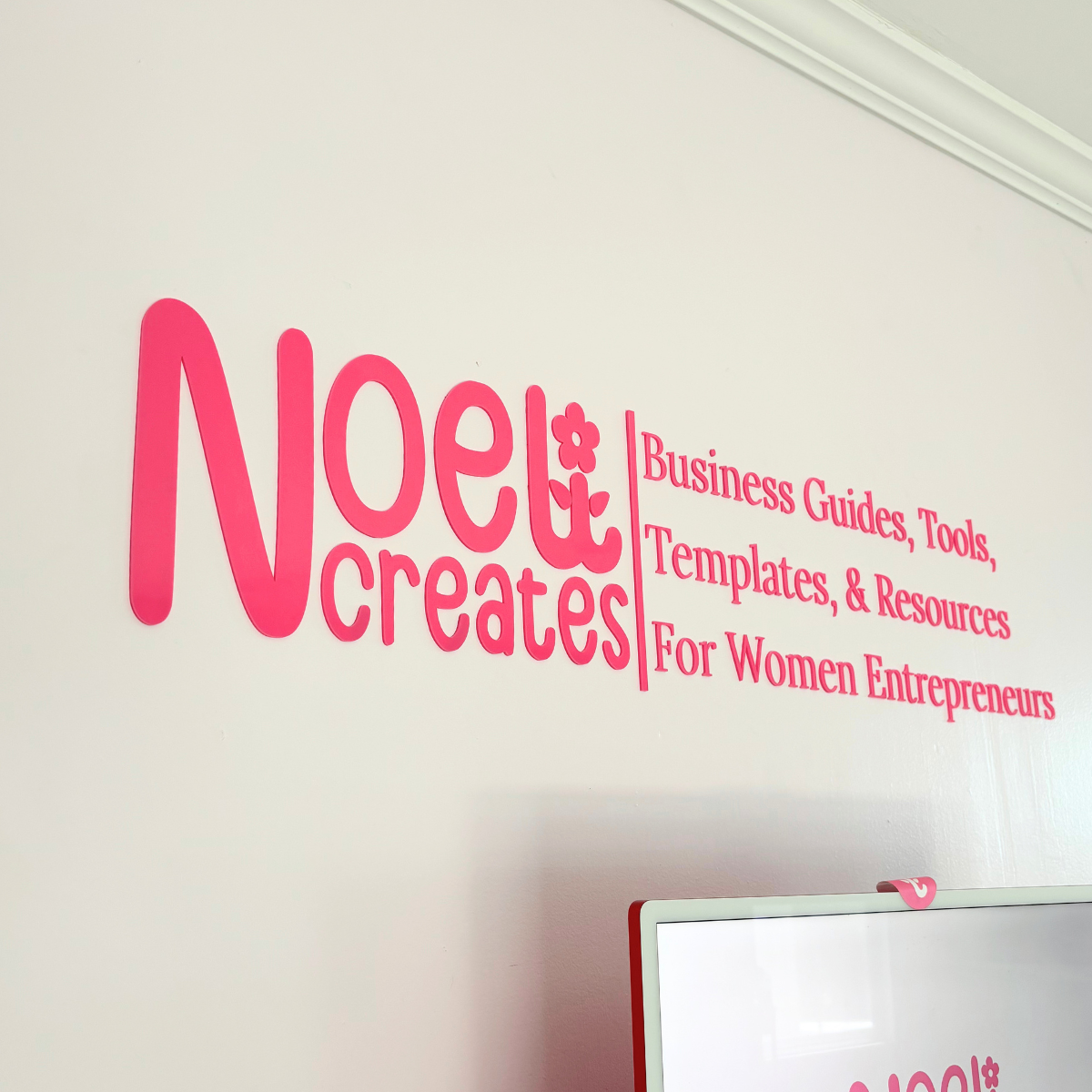 Floating Acrylic Logo Sign 11" x 47"
