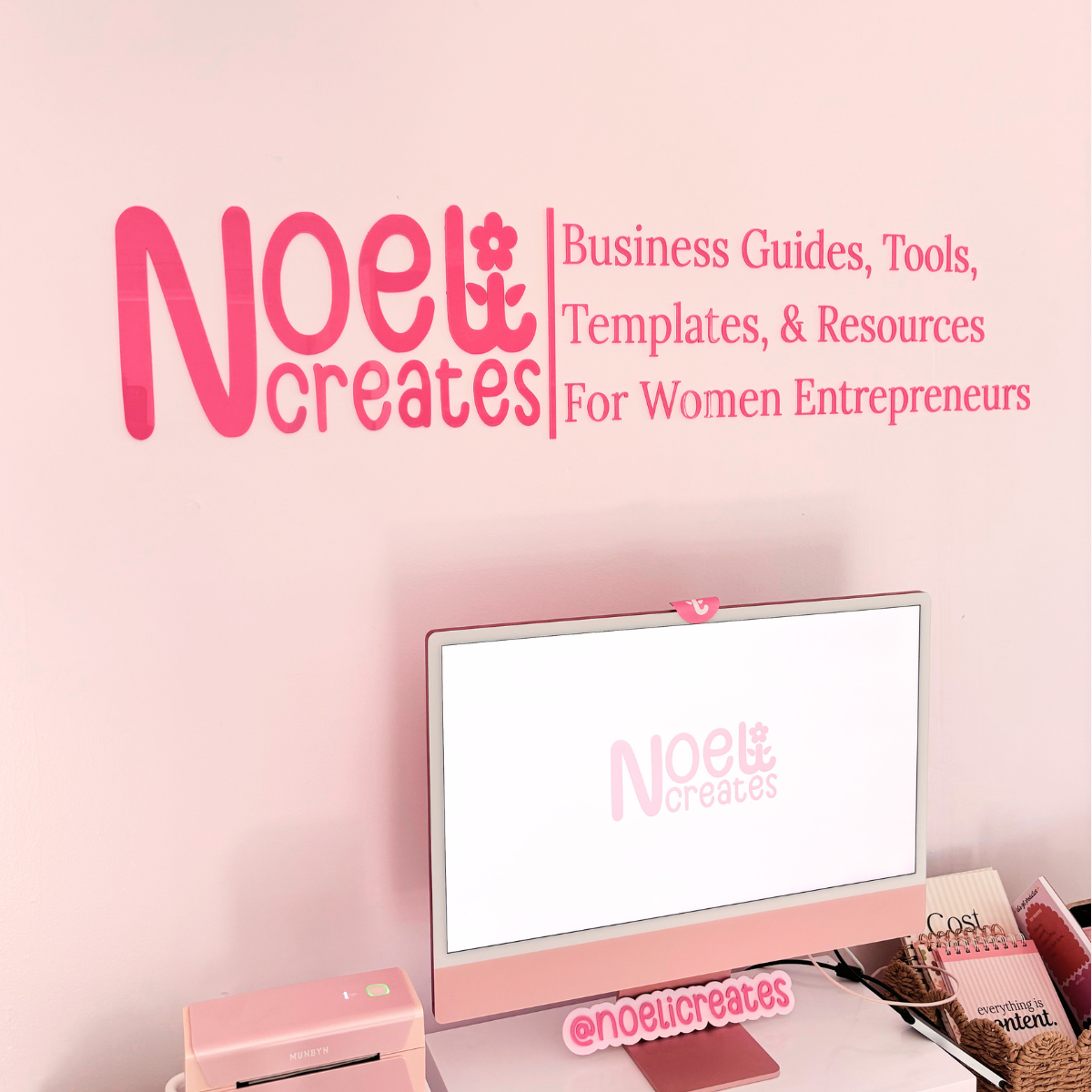 Floating Acrylic Logo Sign 11" x 47"