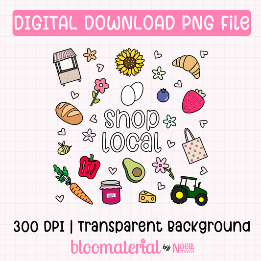 Shop Local Farmers Market Clipart PNG
