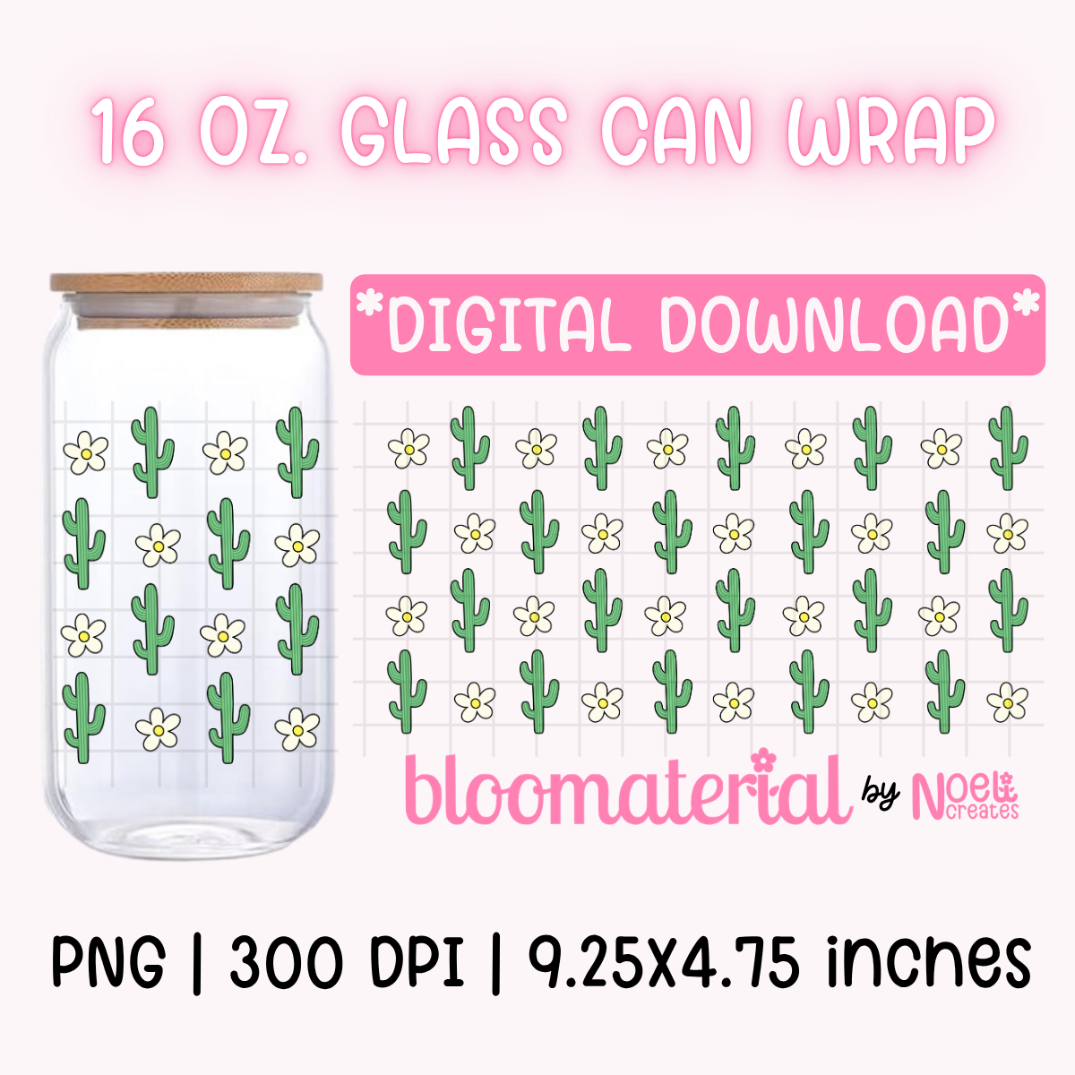 Cactus Flower 16 oz. Cup Wrap