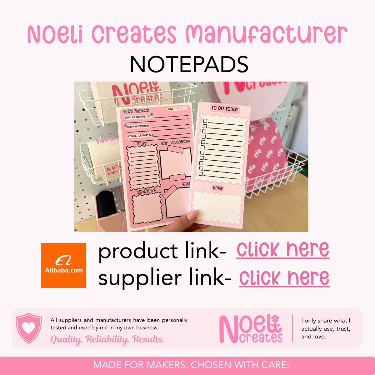 Noeli Creates Manufacturer- Notepads