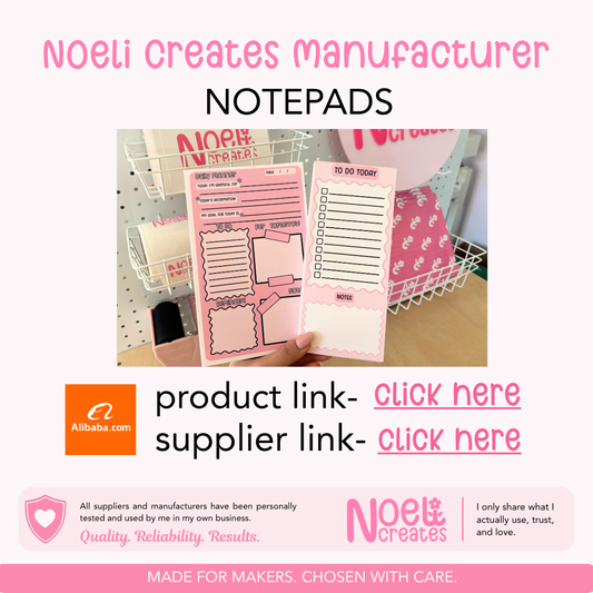 Noeli Creates Manufacturer- Notepads