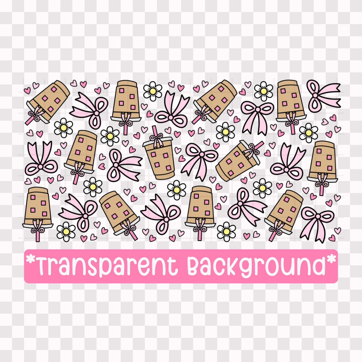 Coquette Iced Coffee 16 oz. Cup Wrap