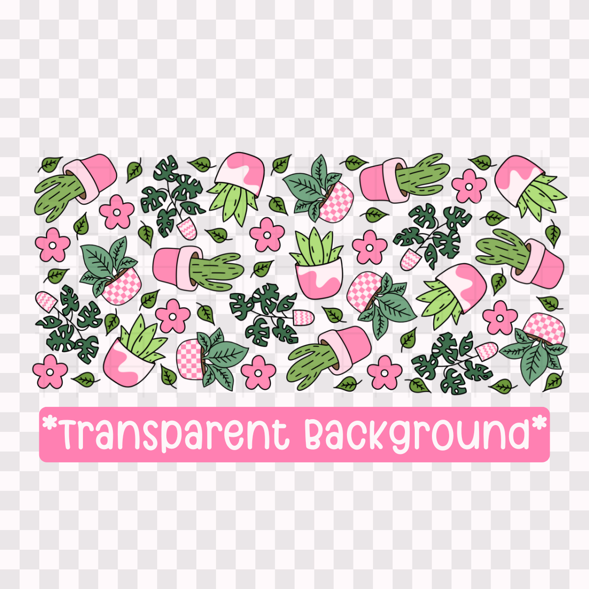 Pink Plants 16 oz. Cup Wrap